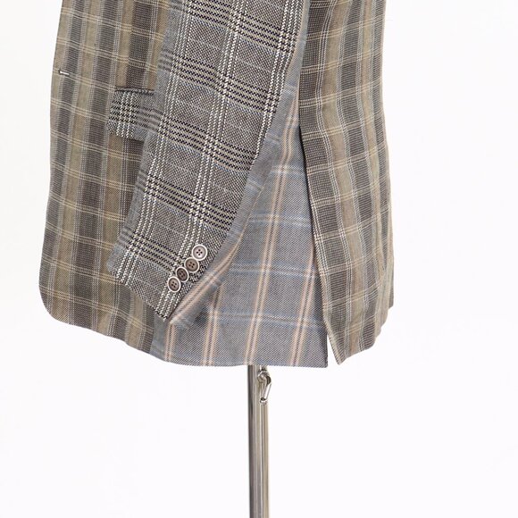 ETRO 44S Brown Check 2-Button Sport Coat Blazer Jacket T142 - Picture 8 of 11